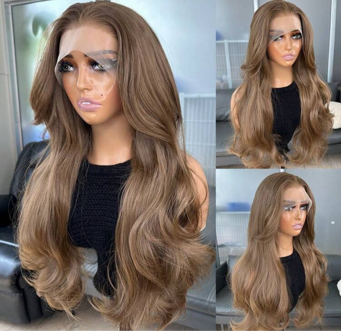 Kanekalon hair brown human blend high quality
